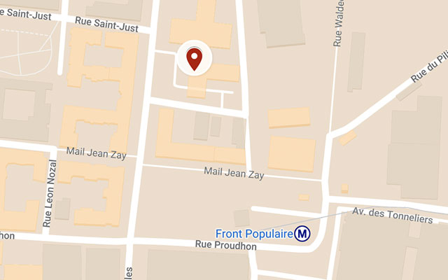 Carte montrant l'emplacement de la Maison des Sciences de l'Homme Paris Nord, 20 Avenue George Sand, 93210 Saint-Denis